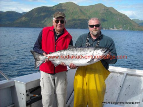 Salmon fishing on Kodiak Island Alaska